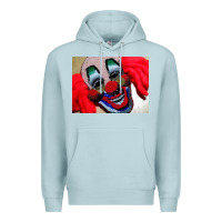 Blue Mist embroidered clown Premium Hoodie - artisFamous
