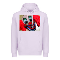 Lilac embroidered clown Premium Hoodie - artisFamous