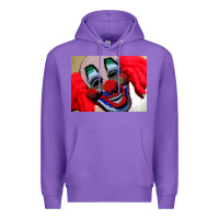 Purple embroidered clown Premium Hoodie - artisFamous