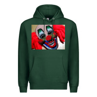 Sports Green embroidered clown Premium Hoodie - artisFamous