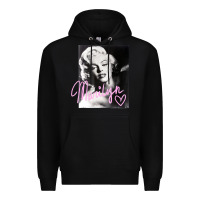 Black monroe black and white pink handwriting t shirt Premium Hoodie - artisFamous