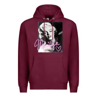 Burgundy monroe black and white pink handwriting t shirt Premium Hoodie - artisFamous