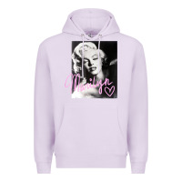 Lilac monroe black and white pink handwriting t shirt Premium Hoodie - artisFamous