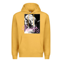 Mustard monroe black and white pink handwriting t shirt Premium Hoodie - artisFamous