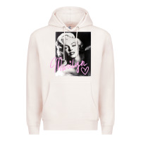 Pale Pink monroe black and white pink handwriting t shirt Premium Hoodie - artisFamous