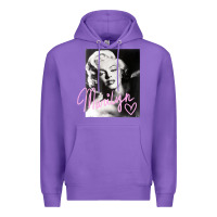 Purple monroe black and white pink handwriting t shirt Premium Hoodie - artisFamous