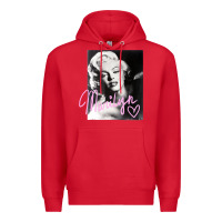 Red monroe black and white pink handwriting t shirt Premium Hoodie - artisFamous