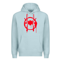 Blue Mist spiderverse miles symbol tag t shirt Premium Hoodie - artisFamous