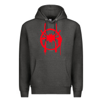 Charcoal Heather spiderverse miles symbol tag t shirt Premium Hoodie - artisFamous