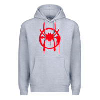 Heather Grey spiderverse miles symbol tag t shirt Premium Hoodie - artisFamous