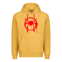 Mustard spiderverse miles symbol tag t shirt Premium Hoodie - artisFamous