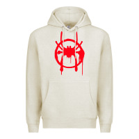 Oatmeal Heather spiderverse miles symbol tag t shirt Premium Hoodie - artisFamous