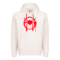Pale Pink spiderverse miles symbol tag t shirt Premium Hoodie - artisFamous