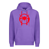 Purple spiderverse miles symbol tag t shirt Premium Hoodie - artisFamous