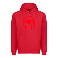 Red spiderverse miles symbol tag t shirt Premium Hoodie - artisFamous