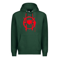 Sports Green spiderverse miles symbol tag t shirt Premium Hoodie - artisFamous