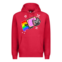 Cardinal nyan cat t shirt Premium Hoodie - artisFamous