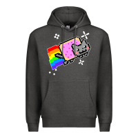 Charcoal Heather nyan cat t shirt Premium Hoodie - artisFamous