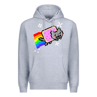 Heather Grey nyan cat t shirt Premium Hoodie - artisFamous