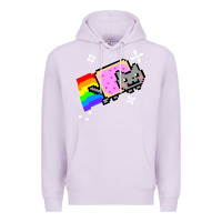 Lilac nyan cat t shirt Premium Hoodie - artisFamous