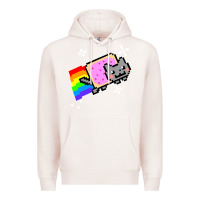 Pale Pink nyan cat t shirt Premium Hoodie - artisFamous