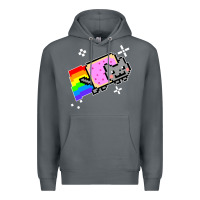 Rock nyan cat t shirt Premium Hoodie - artisFamous