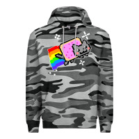 Slate Camo nyan cat t shirt Premium Hoodie - artisFamous