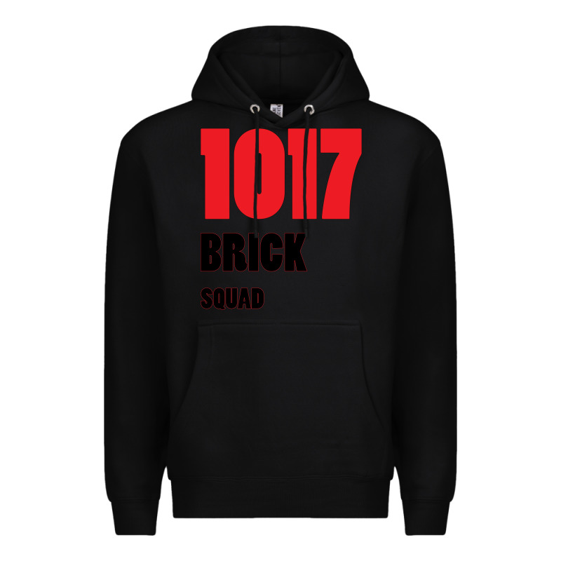 1017 Brick Squad Black Red Premium Hoodie by artisFamous | Teevron