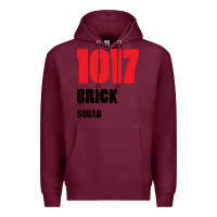 Burgundy 1017 Brick Squad Black Red Premium Hoodie - artisFamous