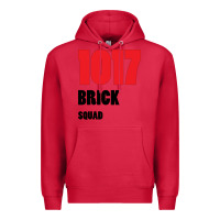 Cardinal 1017 Brick Squad Black Red Premium Hoodie - artisFamous