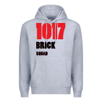 Heather Grey 1017 Brick Squad Black Red Premium Hoodie - artisFamous
