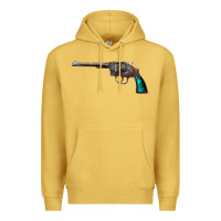Antique Gold Revolver Handgun Premium Hoodie - artisFamous