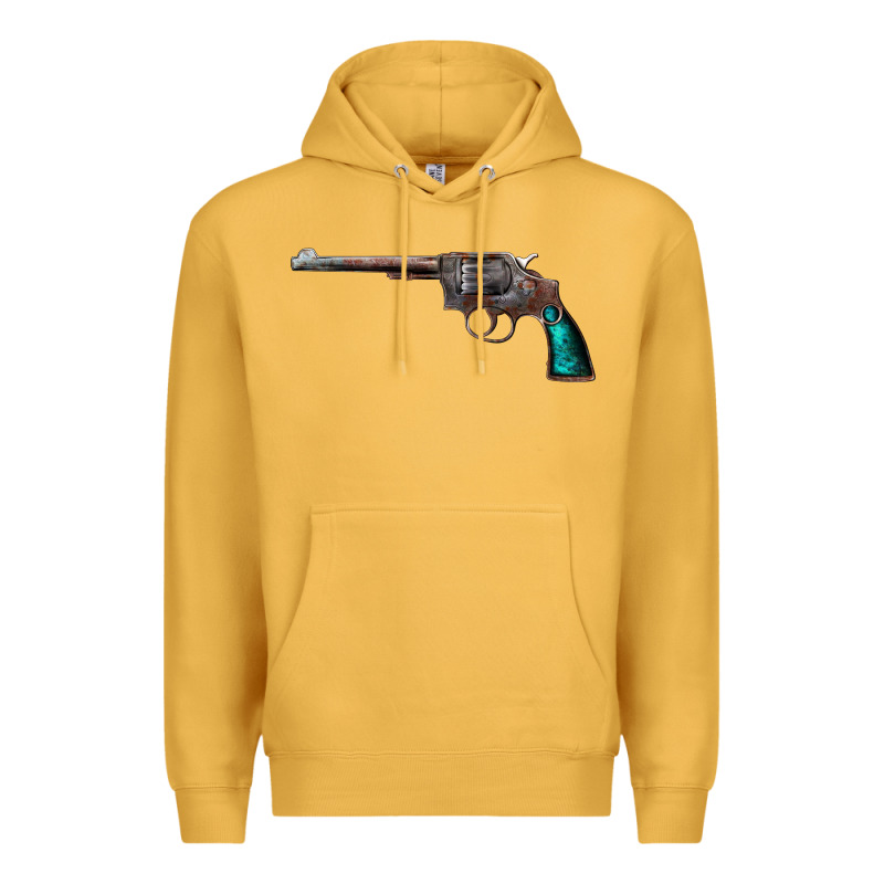 Revolver Handgun Premium Hoodie by artisFamous | Teevron