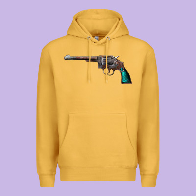 Revolver Handgun Premium Hoodie Designed By Artisfamous