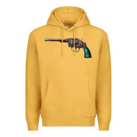 Mustard Revolver Handgun Premium Hoodie - artisFamous