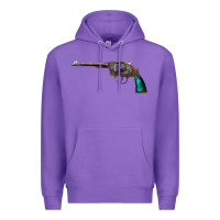 Purple Revolver Handgun Premium Hoodie - artisFamous