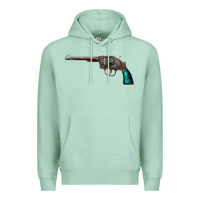 Seafoam Revolver Handgun Premium Hoodie - artisFamous