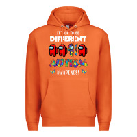 Carrot a.mong us it's o.kay to be different autism awareness t shirt Premium Hoodie - artisFamous