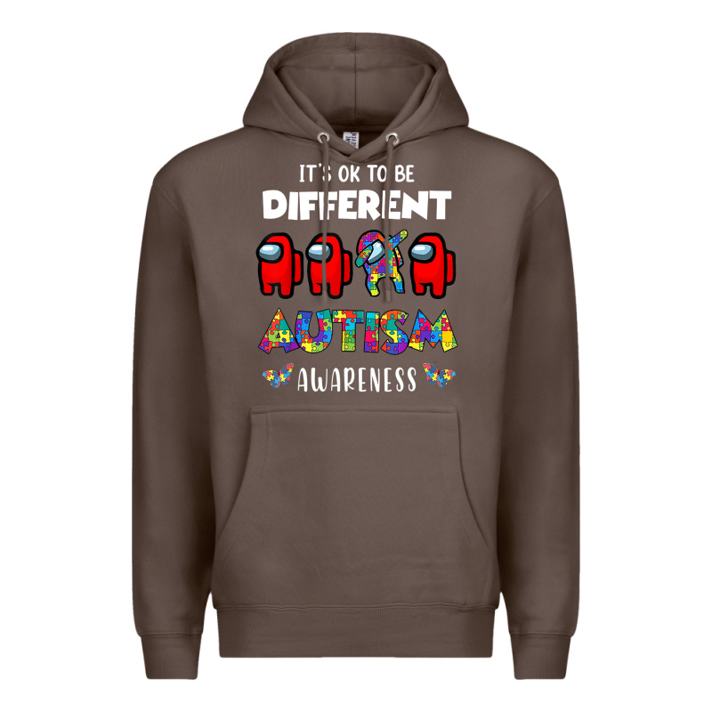 A.mong Us It's O.kay To Be Different Autism Awareness T Shirt Premium Hoodie by artisFamous | Teevron