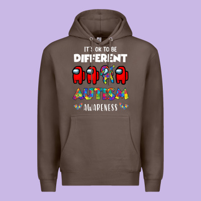 A.mong Us It's O.kay To Be Different Autism Awareness T Shirt Premium Hoodie Designed By Artisfamous