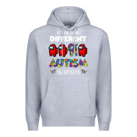 Heather Grey a.mong us it's o.kay to be different autism awareness t shirt Premium Hoodie - artisFamous