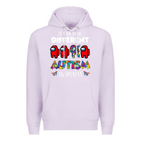 Lilac a.mong us it's o.kay to be different autism awareness t shirt Premium Hoodie - artisFamous