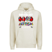 Oatmeal Heather a.mong us it's o.kay to be different autism awareness t shirt Premium Hoodie - artisFamous