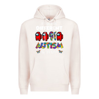 Pale Pink a.mong us it's o.kay to be different autism awareness t shirt Premium Hoodie - artisFamous