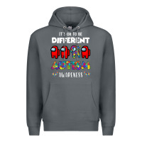 Rock a.mong us it's o.kay to be different autism awareness t shirt Premium Hoodie - artisFamous