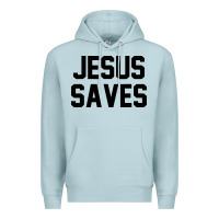 Blue Mist jesus saves christian faith trust in god lord christ Premium Hoodie - artisFamous