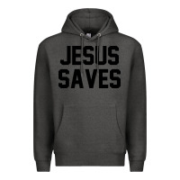 Charcoal Heather jesus saves christian faith trust in god lord christ Premium Hoodie - artisFamous