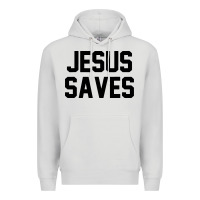 Dove Grey jesus saves christian faith trust in god lord christ Premium Hoodie - artisFamous