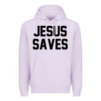 Lilac jesus saves christian faith trust in god lord christ Premium Hoodie - artisFamous