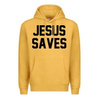 Mustard jesus saves christian faith trust in god lord christ Premium Hoodie - artisFamous